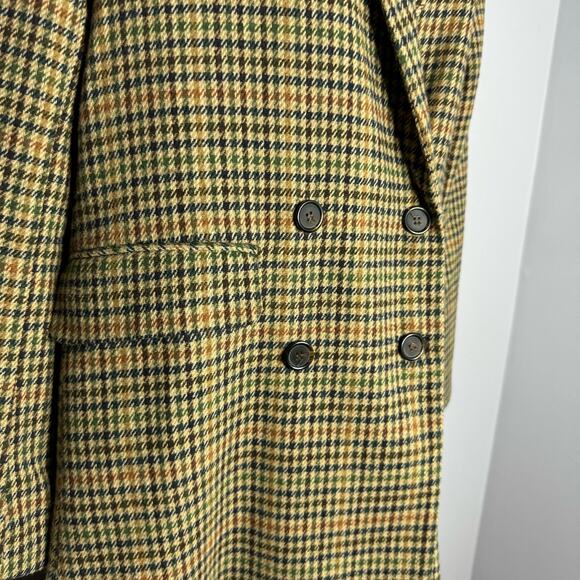 Re Named Plaid Wool Blend Double Breasted Coat Jacket Small - Picture 5 of 12